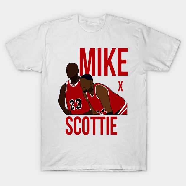 Michael Jordan and Scottie Pippen 'Mike x Scottie' - Chicago Bulls T-Shirt by xavierjfong